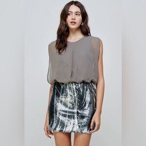 Elegant Gray & Silver Dress